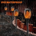 thumbnail image 2 of Euur Solar Lights Outdoor, Solar Torch Lights with Flickering Flame, 6Packs 12LED TorchLights Solar Lights Outdoor, IP65 Waterproof Solar Torch Light Auto On/Off for Garden,Patio, Yard, Pathway, 2 of 6