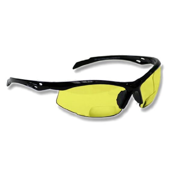 Bifocal Safety Glasses SB-9000 with Yellow Lenses, 2.50