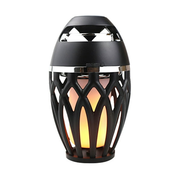 Outdoor Flashlight Bluetooth Speaker with Flame Light, Waterproof Wireless Speaker, LED Lantern, Gifts for Men, Women, Dad, Best Accessories for Camping, Patio
