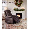 thumbnail image 7 of IDEALHOUSE Brown Living Room Chair, Power Lift Recliner, Massage, Heat, Remote, Ergonomic, Oversized, PU Leather, Plush, Sturdy, Modern, For Elderly, Bedroom, Office, TV Room, 7 of 7