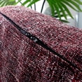 thumbnail image 2 of OctoRose Full Size 3 Side Zipper Premium Upholstery Thick Linen Wine Mixed Futon Cover (Linen-Wine), 2 of 4
