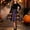 Purple, variant on AVRNLIQ Girls Long Sleeve Hall-oween Dress Purple Cat Skull Print A-Line Party Outfit,Size 13 T