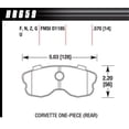 thumbnail image 4 of Hawk 06-10 Chevy Corvette (Improved Pad Design) Rear Performance Ceramic Sreet Brake Pads, 4 of 4