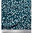 thumbnail image 1 of Soimoi Blue Poly Georgette Fabric Cow Animal Skin Print Sewing Fabric Yard 52 Inch Wide, 1 of 3