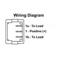 thumbnail image 2 of JR Multi Purpose Switch 12675 12 Volt; Single Pole Double Throw SPDT; Momentary-On/Off/Momentary-On Switch; Rocker; 1.125 Inch x 0.550 Inch Cutout; 1.120 Inch x 0.547 Inch Switch; Non-Lighted; Black, 2 of 2