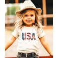 thumbnail image 6 of Distressed USA Flag Shirt for Women Girls Kids Vintage Patriotic 4th of July Family Matching Tee Natural Shirt Youth Small, 6 of 9