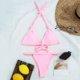 thumbnail image 4 of WILLBEST Traje de Baño con Faja conjunto de Bikini Sexy para Mujer Traje de Baño de 2 Piezas de Corte Alto con Tanga y Nudo Fruncido, 4 of 6