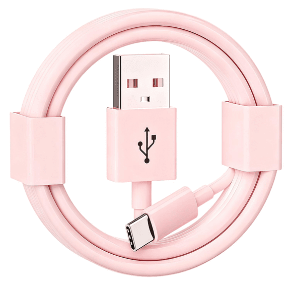 Eeyueer 1M USB A to USB C Car Charging Cable for iPhone 17 Pro Max/17 Air/16/15 Pro Max/Plus/16e & AirPods Pro 4, Type-C Fast Charge Cord Compatible with iPhone Series, Cute Pink