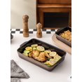 thumbnail image 3 of Kanwone Ceramic Baking Dish, Bakeware Set, Rectangular Casserole Dish, Lasagna Pans for Cooking, Kitchen, Cake Dinner, 9 x 13 Inches, Stripe Series - Black, 3 of 4