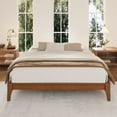 thumbnail image 2 of MODERNLUXE King Size Dry Bamboo Platform Bed, 12" H Bed Frame with Wood Slat Support, No Box Spring Needed, Easy Assembly, Brown, 2 of 7