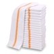 thumbnail image 1 of 60 trapeadores de cocina blancos de mezcla de algodón para restaurante y bar (5 docenas) (60 rayas doradas), 1 of 8