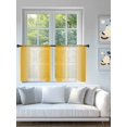 thumbnail image 4 of Sheer Curtains 54 Inch Length 2 Panels Set for Kitchen, Yellow White Ombre Semi Sheer Curtains for Windows, Modern Gradient Minimalist Aesthetic Voile Window Treatments Rod Pocket Curtain, 4 of 7