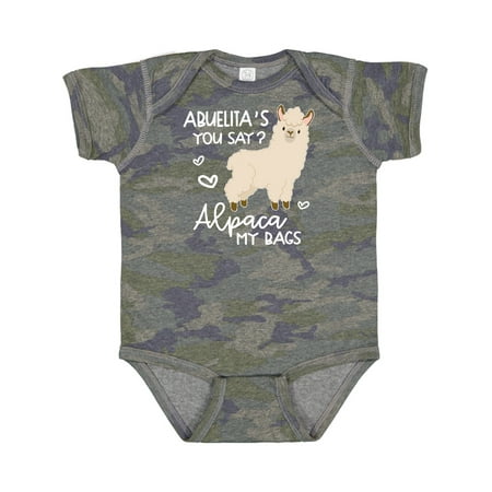 

Inktastic Abuelita s You Say Alpaca My Bags Gift Baby Boy or Baby Girl Bodysuit