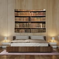 thumbnail image 6 of mnjin vintage bookshelf tapestry wall hanging retro library hippie wall tapestries for bedroom living room college dorm decor 59.06 x 59.06 inches a, 6 of 7