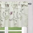 thumbnail image 2 of Purple Floral Valance for Windows Bedroom, Embroidery Blossoms Faux Linen Light Filtering Valances for Cafe Bathroom, 52 x 18, Rod Pocket, 2 of 6