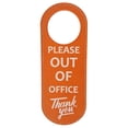 thumbnail image 2 of Do Not Disturb Door Hanger Sign, PU Leather Please Do Not Disturb Door Hanger Sign, Door Knob Privacy Signs, Please Do Not Disturb Sign for Home, Office, Hotel, Bathroom, Bedroom, Orange, 2 of 9