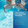 thumbnail image 5 of 8 Pack Pool Filter H for 29007E Type H Pool Filter , 330 GPH Filter Pump Above Ground Pool Filters, 5 of 5
