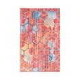 thumbnail image 3 of Unique Loom Rainbow Collection Area Rug - Honeycomb (3' 3" x 5' 3" Rectangle Red/Blue), 3 of 7