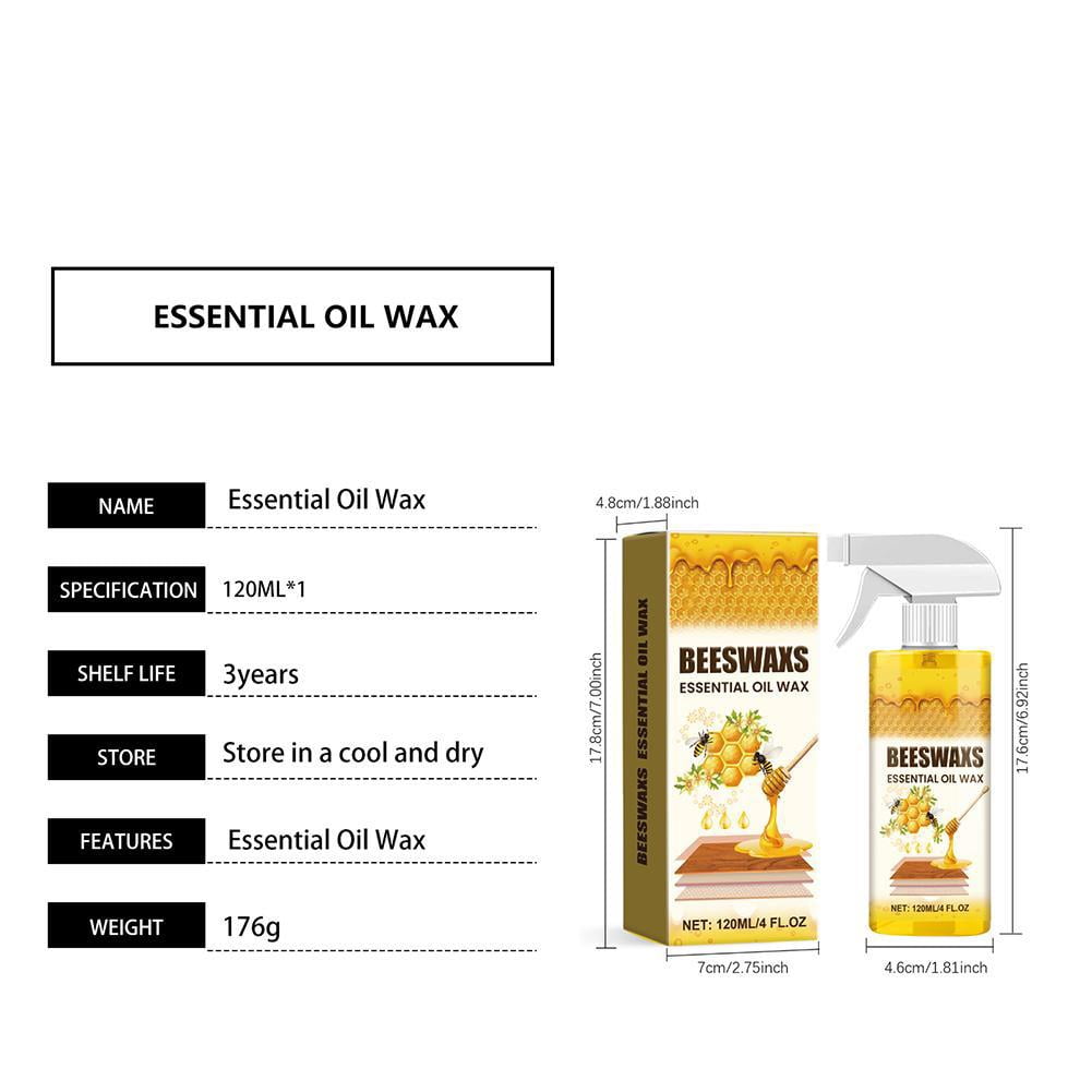 Natural Micro-Molecularized Beeswax Spray,Beeswax Essential Oil Wax,2026 NaturalBeeswax Repairing and Care Spray,Multi-Purpose Furniture Beeswa-x Wood Polish,for Living Rooms,Wood Furniture Floors