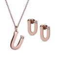 thumbnail image 1 of Set de Joyería para Mujer Iniciales LuckyLy, Collar y Aretes Oro Rosa 18k, Modelo Yara rosa UNITALLA, 1 of 7
