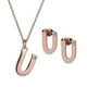 thumbnail image 1 of Set de Joyería para Mujer Iniciales LuckyLy, Collar y Aretes Oro Rosa 18k, Modelo Yara rosa UNITALLA, 1 of 7