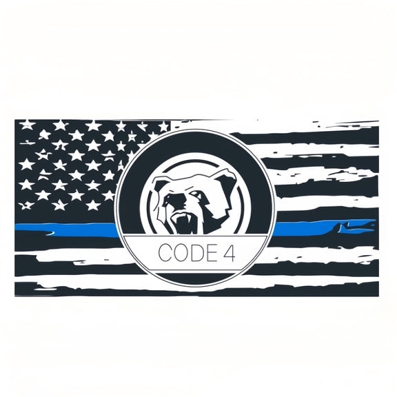 RUNJIG Thin Blue Line American Flag Car Decal Reflective Police Support for Car Truck Window Laptop 1-Count