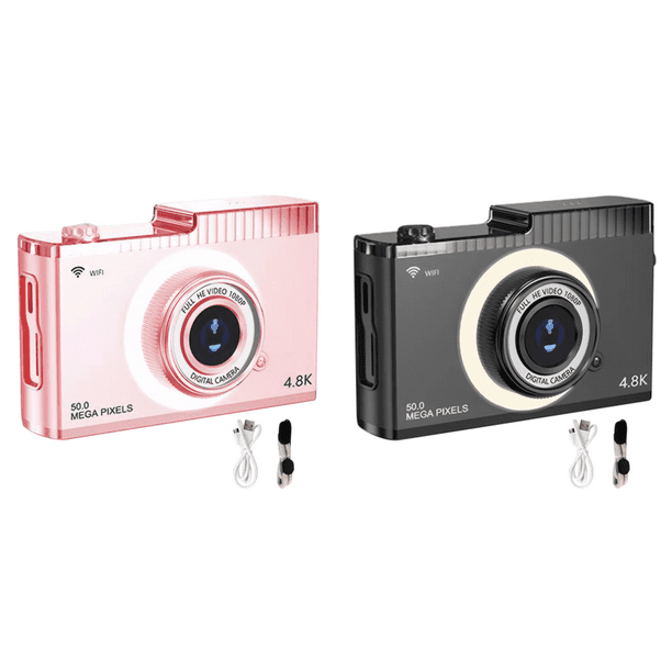Cámara Digital 4K 50MP Enfoque Automático Pantalla IPS 2 4 Pulgadas Zoom 16X () Rosa