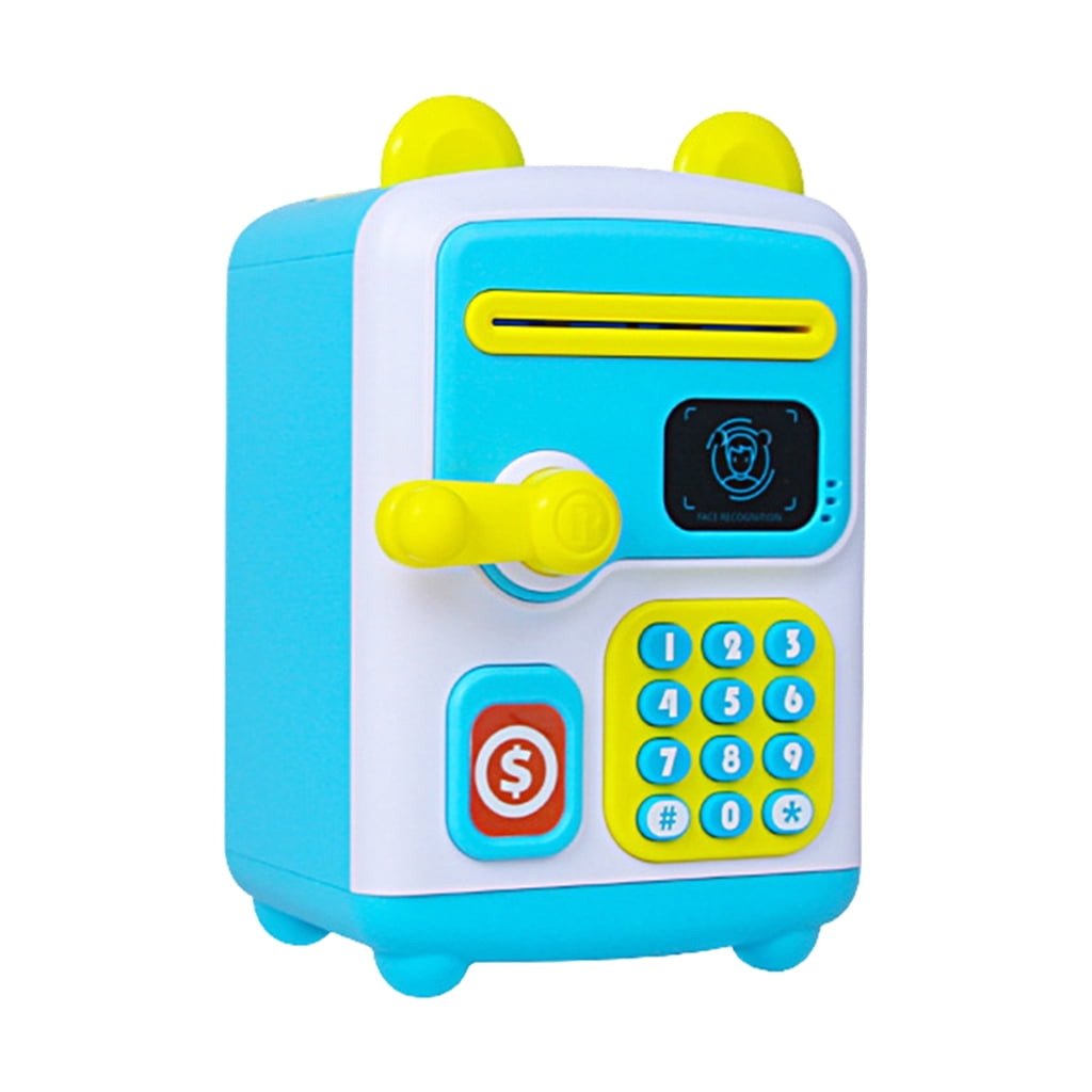 Piggy Bank Toy 4 Digit Password Early Learning Face Recognition