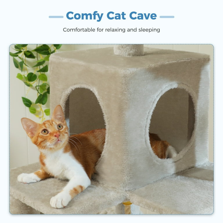 CAT★① Vibrant Life 60inch Multi-Level Cat Tree with Condo
