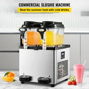 VEVORbrand Slushy Machine, 2x6 L Daiquiri Machine , Stainless Steel Frozen Drink Slush Machine, Slushie Machine ,White