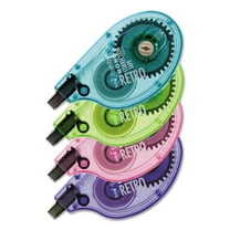 Tombow Single-line Bright Dispnsr Correction Tapes 0.16" Width x 32.83 ft Length - 1 Line(s) - White Tape - Ergonomic Assorted Dispenser - Acid-free, Non-refillable - 4 / Pack - Assorted