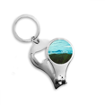 thumbnail image 1 of Cielo azul verde ciencias forestales paisajes naturaleza Cortador de clavos Anillo Llavero Abrebotellas Clipper, 1 of 3