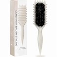 thumbnail image 1 of wonima11 Beige Curl Defining Brush for Curly Hair – Detangling & Styling Brush for Women & Men, Defines 2A to 4C Curls, Reduces Frizz, Perfect for Wet & Dry Hair (Beige), 1 of 1