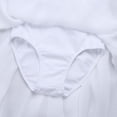 thumbnail image 7 of Venjoe Kids Sequin Ballet Dress Sparkly Dance Leotard Girls Shiny Lyrical Dress Princess Bow Back White M, 7 of 7