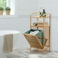 thumbnail image 4 of CostwayLaundry Hamper Tilt Out Bin Bamboo Shelf Slat Frame Space Saving Storage, 4 of 10