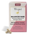 thumbnail image 1 of Winged Wellness Balanced Babe | Hormone Balance & Estrogen Detox for Women | PMS Bloating, Cramps, Mood Swings & Hormonal Acne | 100mg DIM, 100mg Calcium D-Glucarate & 6 Added Nutrients | 60ct, 1 of 5