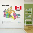 thumbnail image 3 of Home Wall Decal - Map of Canada - Vibrant Map Design Coloured Provincial and Territorial Map of Canada - Proudly Hand Made Decal - Size: 30 In(W) x 27 In(H), 3 of 5