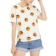 thumbnail image 5 of Allegra K Women's Short Sleeves Pmpkin Banana Printing Casual T-Shirt, 5 of 6