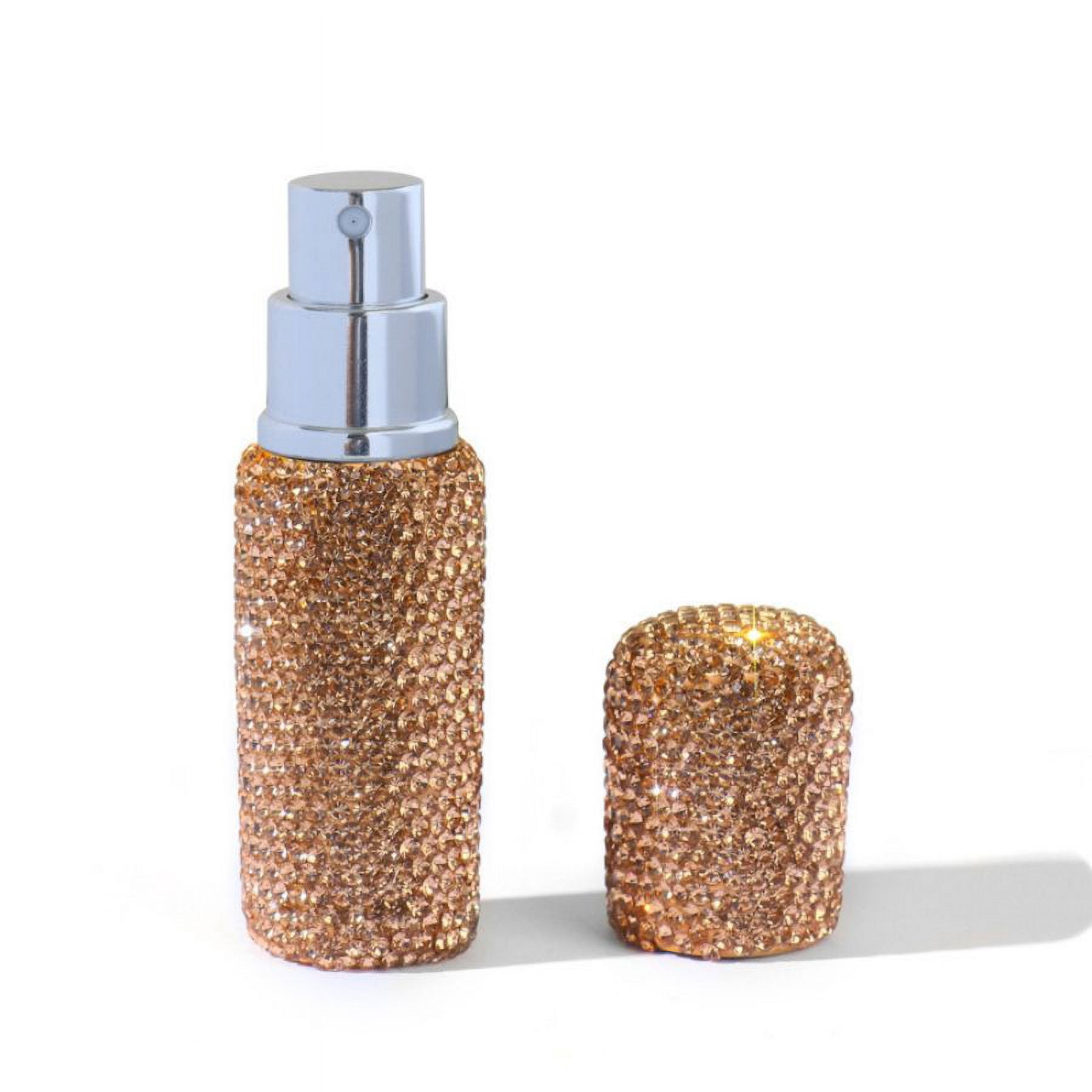 10ml Diamond Perfume Spray Bottle – Champagne, Luxurious, Travel-Friendly, Leakproof & Refillable Mini Atomizer