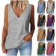 thumbnail image 1 of Tops para mujer,Blusa informal sin mangas con lentejuelas para mujer, de poliéster y cuello redondo, ideal para el verano, sopatenor, 1 of 8