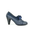 thumbnail image 3 of Chase & Chloe Women's Vintage-Inspired Bow-Tie Pumps with Scallop Detailing and Mid-Heel, 3 of 4