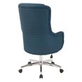 thumbnail image 2 of OSP Home Furnishings Ariel Touffeté Chaise de Bureau Haute avec Bras Enveloppants et Base Chromée, Klein Azur, 2 of 4