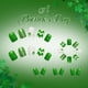 thumbnail image 5 of Uñas postizas para el Día de San Patricio: manicura corta con purpurina verde y adhesivo (24 unidades), 5 of 9