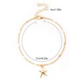 thumbnail image 4 of Tobillera Qarigey de cadena ajustable Universal duradera estrella de mar geométrica Oro, 4 of 6