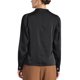 thumbnail image 3 of Blusa de satén para mujer Inspire Chic con cuello alto, mangas abullonadas y pliegues, color negro, 3 of 6