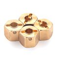 thumbnail image 3 of Combinadores, Rueda Hex Hub Brass Heavyer 4PCS 9MM Reemplazo para 1/10 Axial SCX10 90046 RR10 RGT 86 Abody 9 mm, 3 of 7