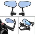 thumbnail image 2 of Motorcycle Handlebar Rear View Mirror Pentagon shape End Adjustable Rotatable Stylish Handle bar end Side Mirror Set of 2, 2 of 4
