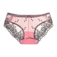 thumbnail image 1 of Gibobby Calzones para mujer sexy Bragas sexy bordadas para mujer Bragas de malla de encaje Calzoncillos de cintura(Rosa,G), 1 of 3