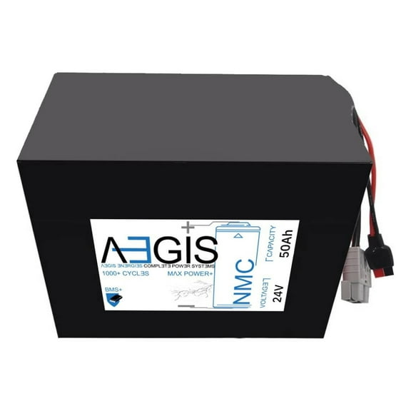 Aegis Battery 24V 50Ah Lithium Battery - NMC Deep Cycle Lithium-ion