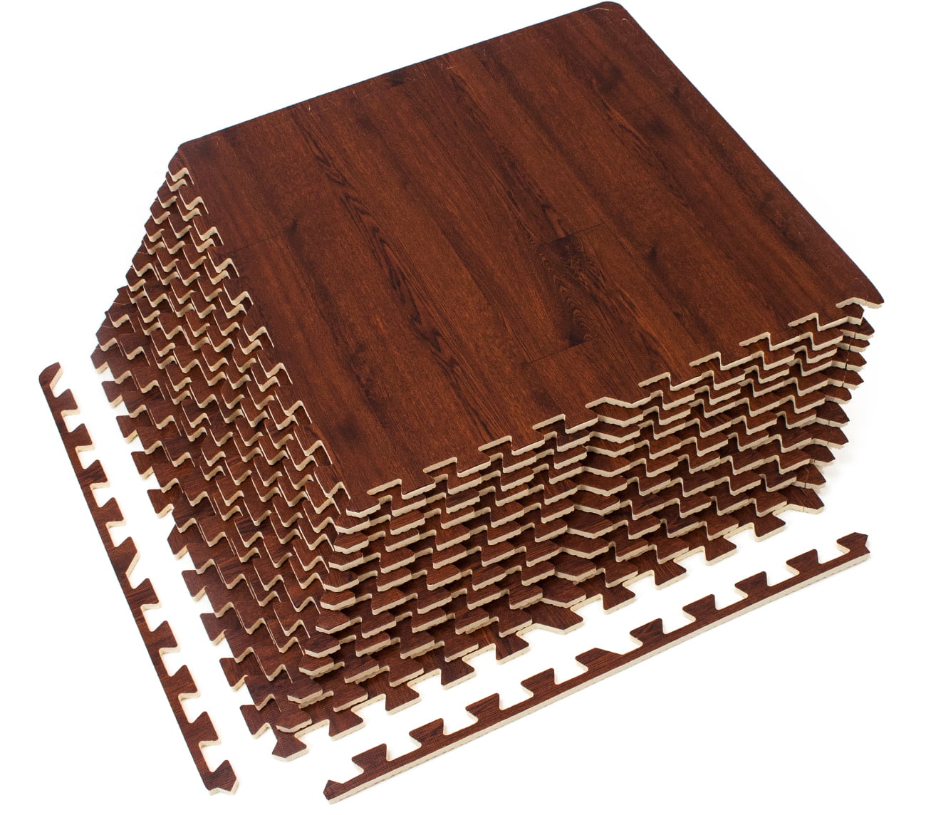Sorbus Wood Grain Floor Mats Foam Interlocking Mats Tile 3 8 Inch